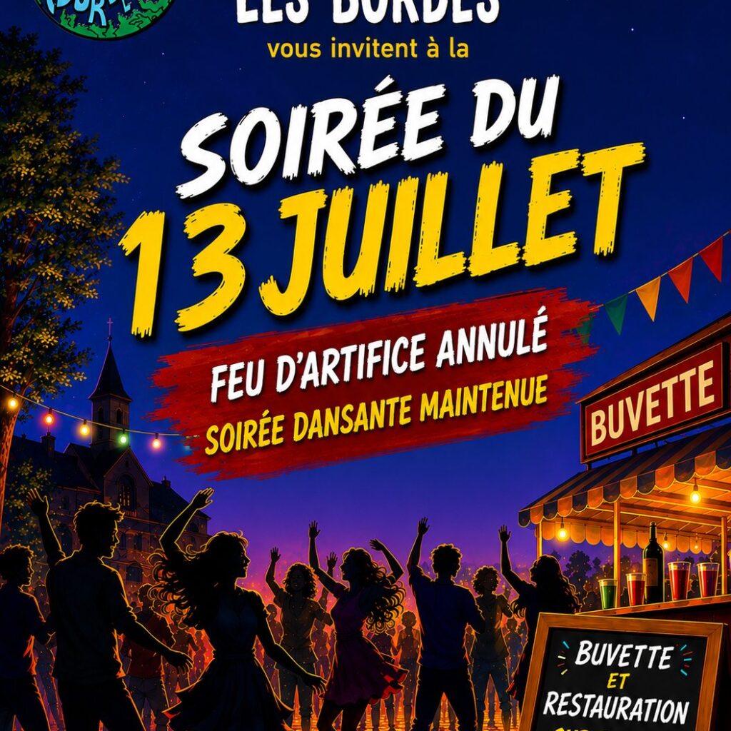 Feu d’artifice annulé le 13 juillet